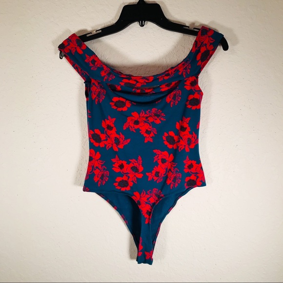 Free People NWT So Much off the shoulder body suit - Picture 7 of 8
